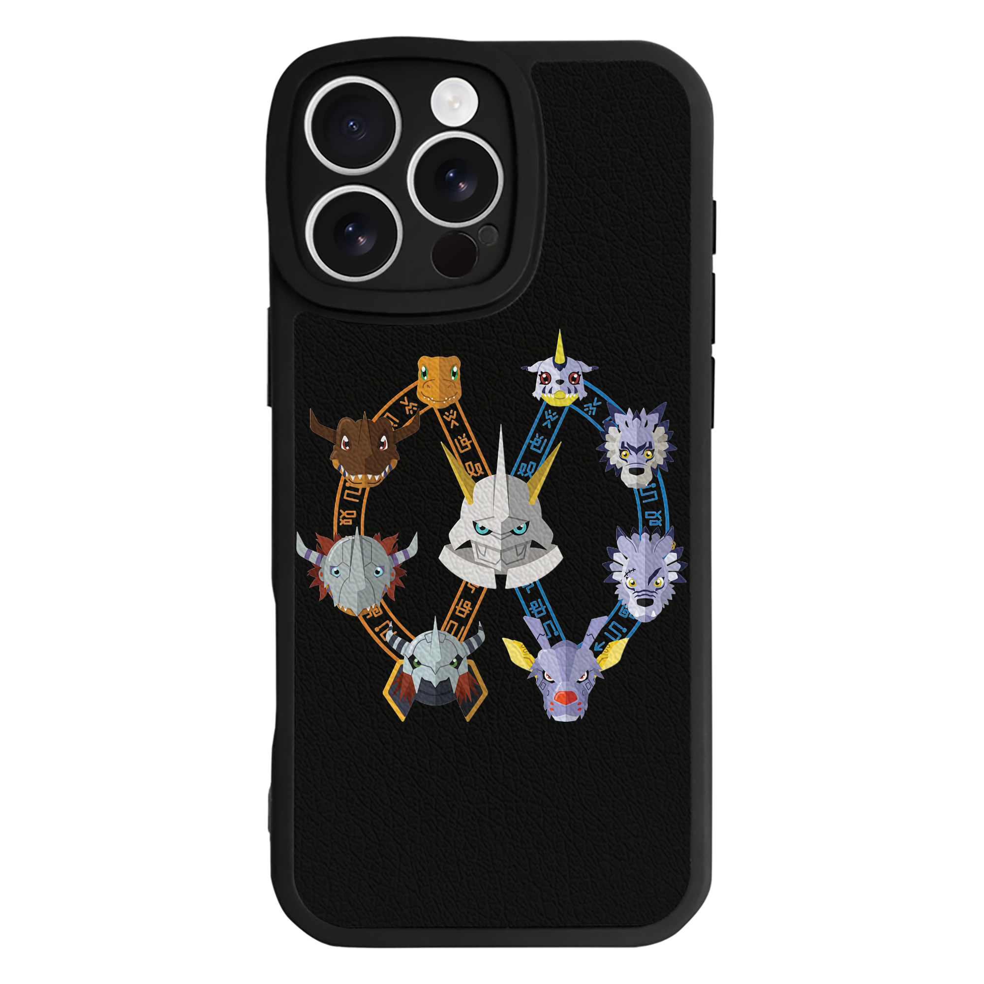 （画像用） Digimon デジタルモンスター/デジモン 【iPhone 16シリーズ対応】シリコンスマホケース（レザー調） 材質：シリコン